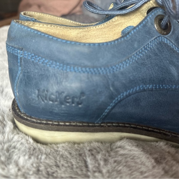 Kicker’s Light Blue Leather Stitching Men’s Lace Up Oxford Shoes Size 10 *Flaw* - Picture 9 of 15